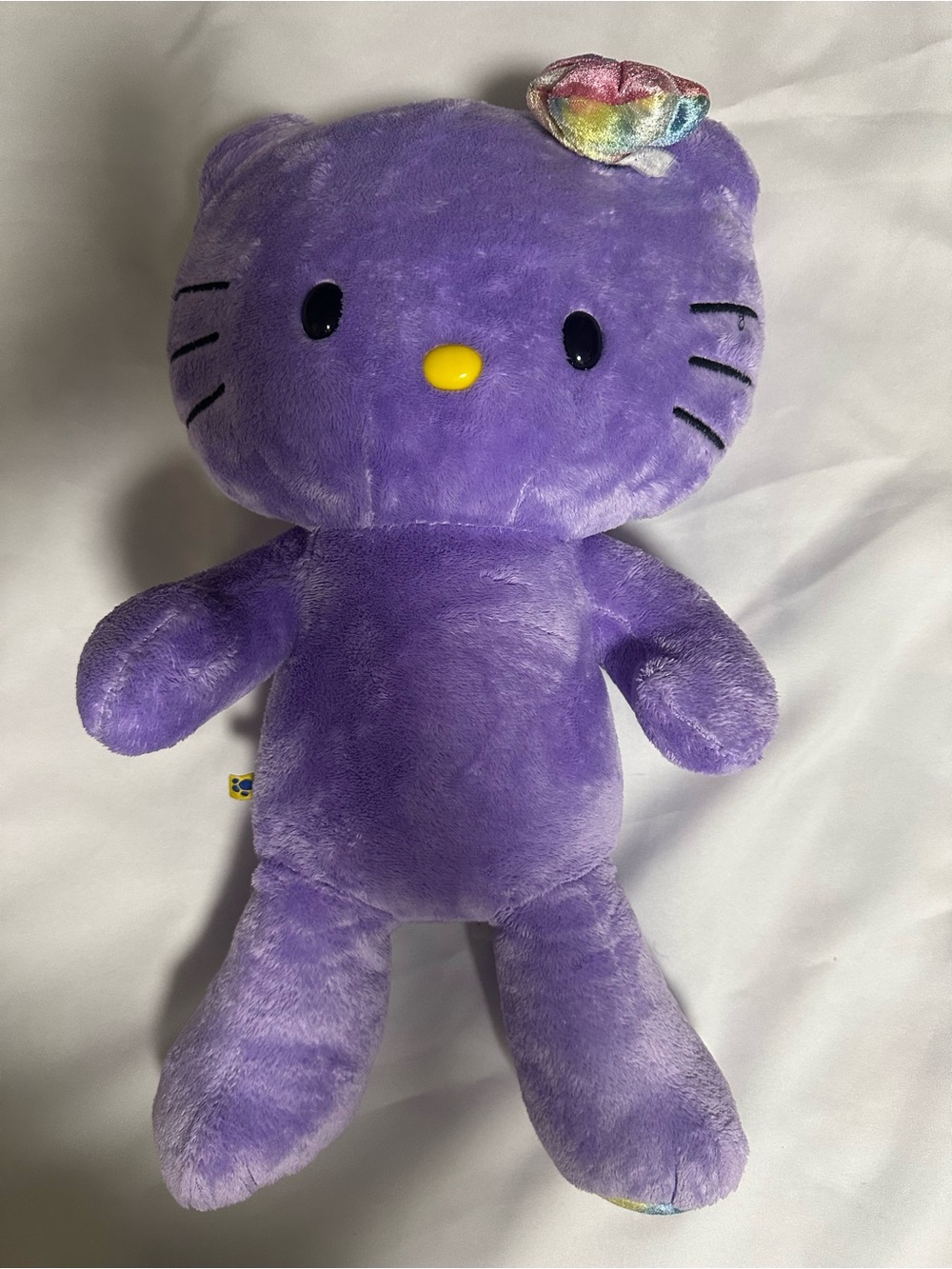 Hello Kitty Purple Plush with Rainbow Heart Bow by Hello Kitty released 2012 18”